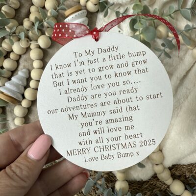Christmas 2025 Letter From Bump Daddy To Be Sign (WH)
