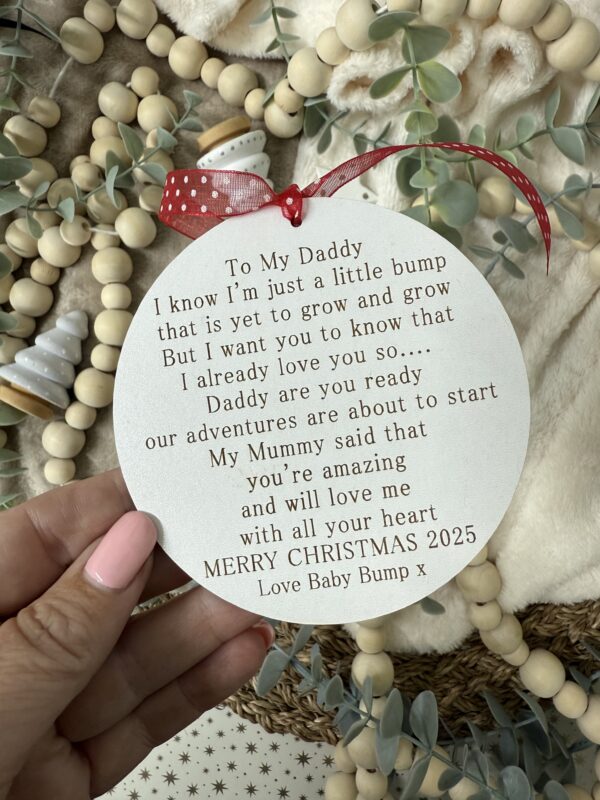 Christmas 2025 Letter From Bump Daddy To Be Sign (WH)
