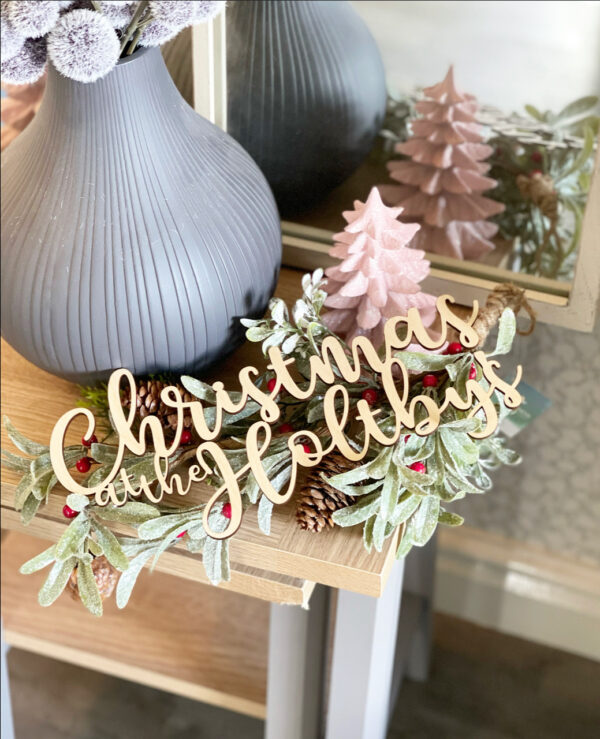 CHRISTMAS at Personalised SIGN (only) Wood Sign For Christmas Decor - Image 8