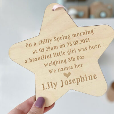 Baby Welcome Personalised Birth Sign, Baby Announcement, Welcome To The World