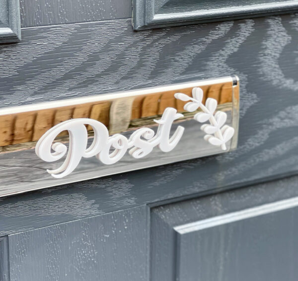 POST 3D Acrylic Front Door Sign & Vine - Letterbox Sign - Image 3