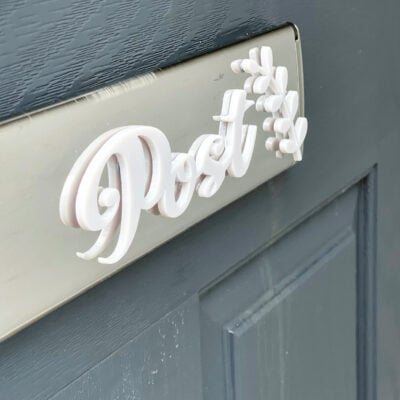 POST 3D Acrylic Front Door Sign & Vine - Letterbox Sign