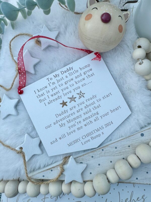 To My Daddy To Be At CHRISTMAS 2024 Personalised Gift, Dad To Be (WH) - Image 2