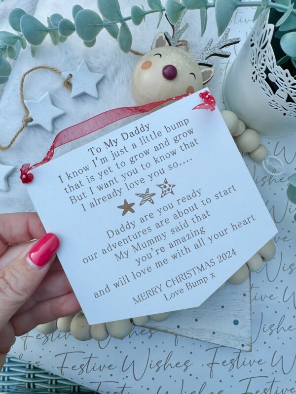 To My Daddy To Be At CHRISTMAS 2024 Personalised Gift, Dad To Be (WH) - Image 3