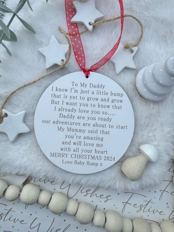 Christmas 2024 Letter From Bump Daddy To Be Sign (WH) - Image 2