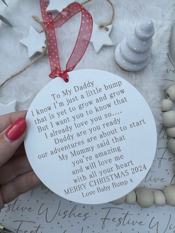 Christmas 2024 Letter From Bump Daddy To Be Sign (WH) - Image 3