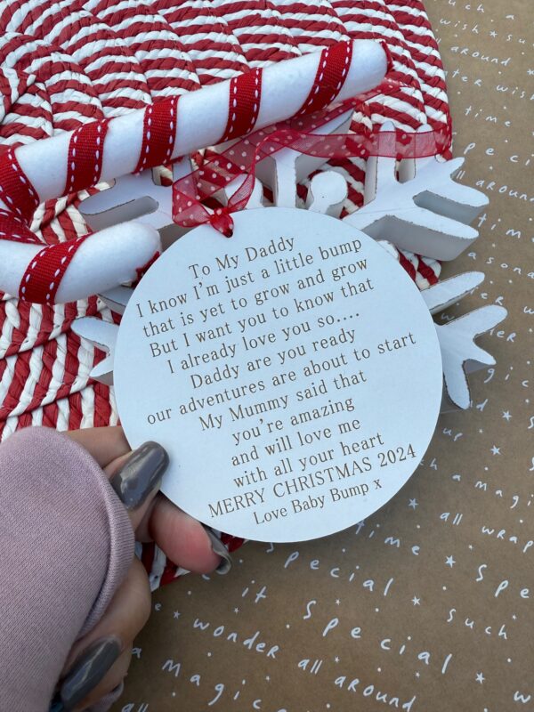 Christmas 2024 Letter From Bump Daddy To Be Sign (WH)