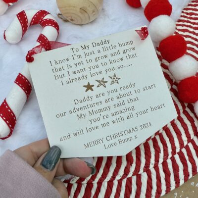 To My Daddy To Be At CHRISTMAS 2025 Personalised Gift, Dad To Be (WH)