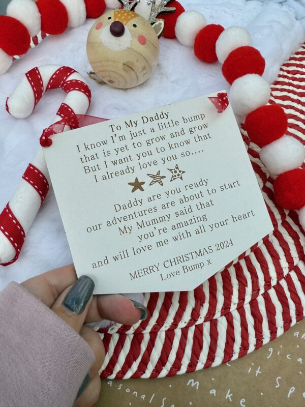 To My Daddy To Be At CHRISTMAS 2024 Personalised Gift, Dad To Be (WH)