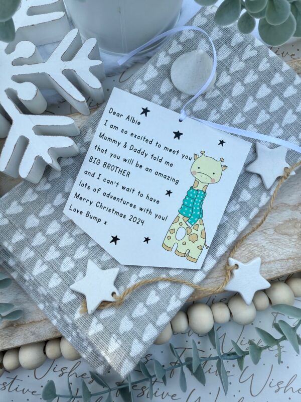 Big BROTHER Big SISTER To Be Personalised Christmas Decoration (PR) - Image 5