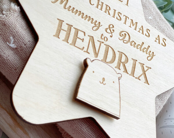 First Christmas as Your MUMMY & DADDY 2024 Hanging Star - Newborn Sign - Image 3