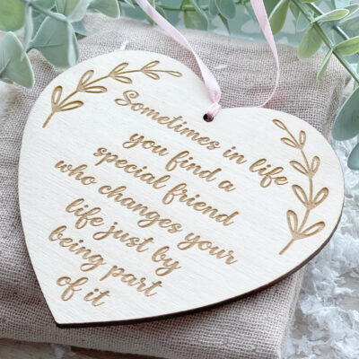 Special Friend Inspirational Quote Heart Sign - Motivational Inspirational Quote Sig