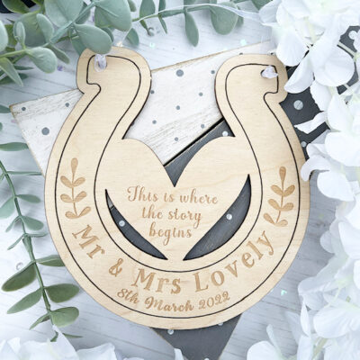 Wedding Day Personalised Good Luck Horseshoe - Gift For Bride