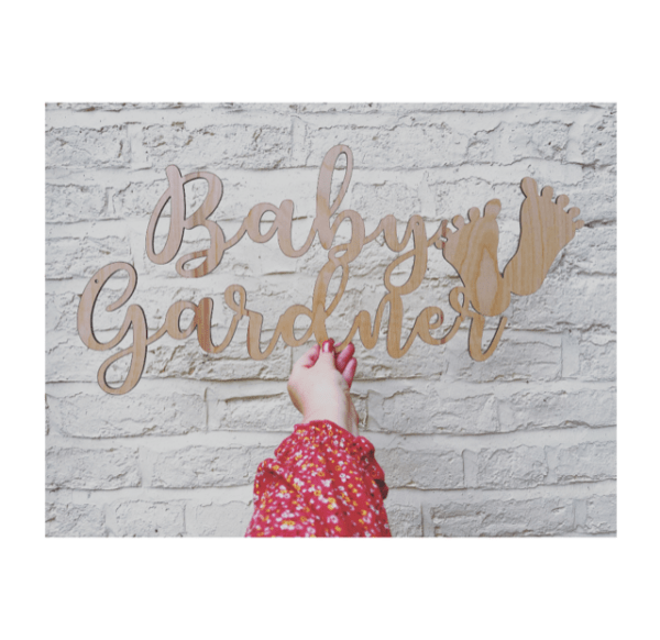 Baby Footprints Personalised Decorative Sign - Baby Shower Sign - Image 3