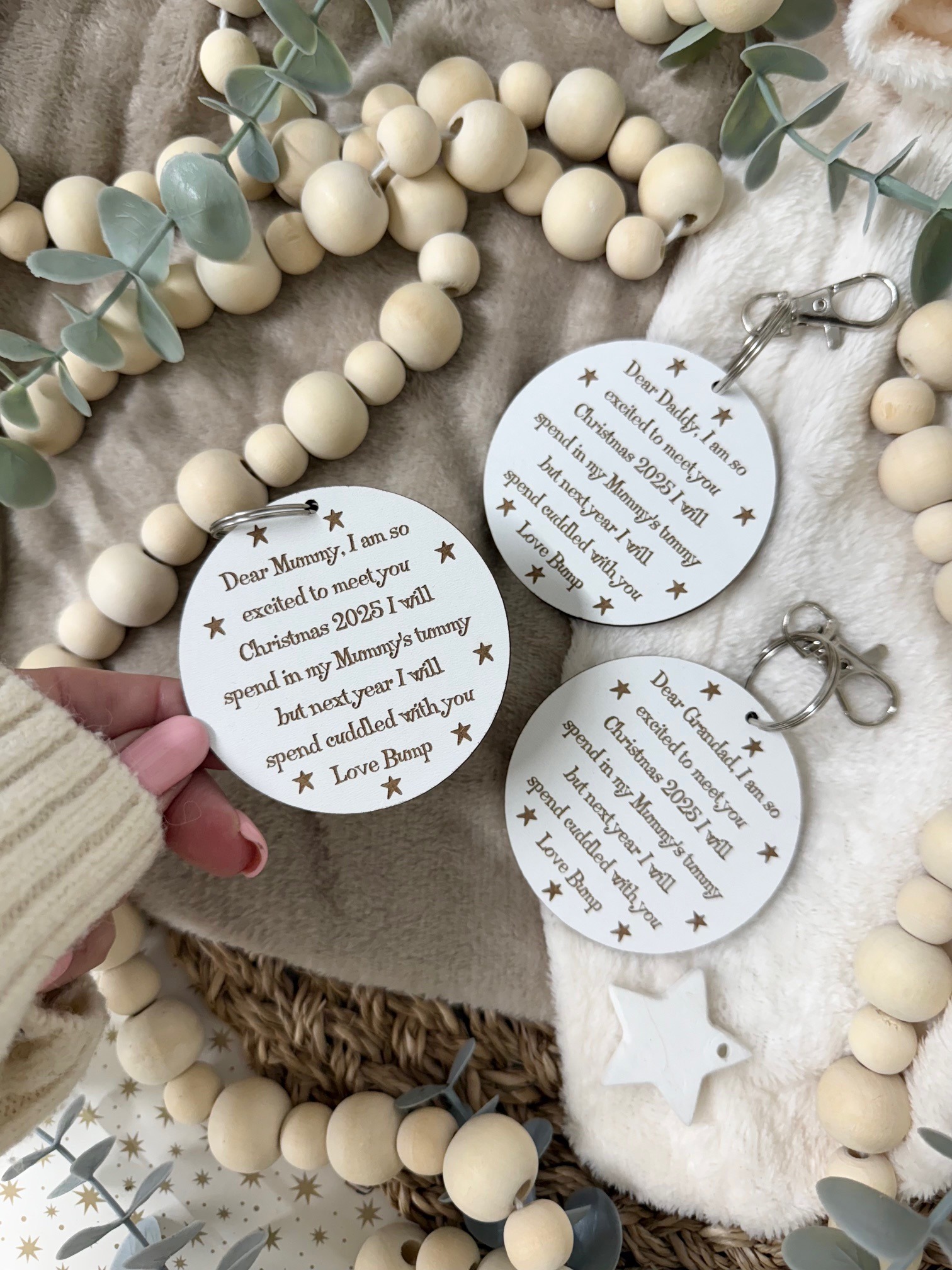 To Be CHRISTMAS With You 2025 Gift From Baby Bump Keyring (WH)