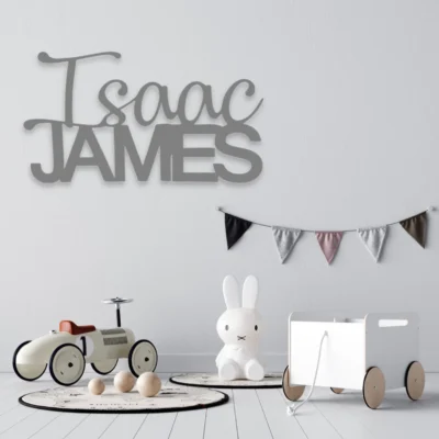 Two Font Joint Font Double Name Wooden Sign - Custom Family Name