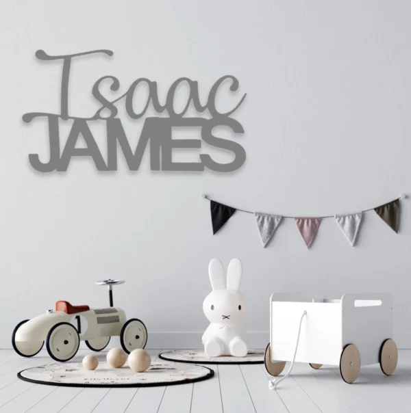 Two Font Joint Font Double Name Wooden Sign - Custom Family Name