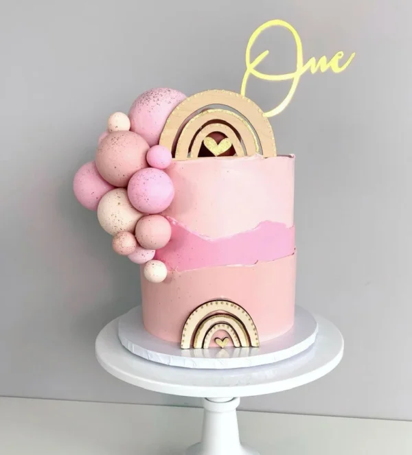 CAKE Charm Topper 10cm Personalised Name Custom Cake Name & WOODEN EMBELLISHMENTS - Image 6