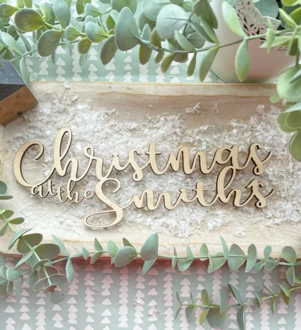 CHRISTMAS at Personalised SIGN (only) Wood Sign For Christmas Decor - Image 5