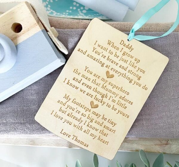To My (our) Daddy, When I (We) Grow Up PLY Sign