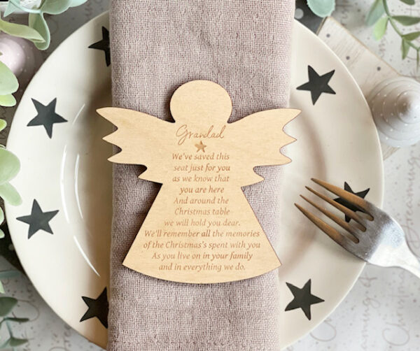 You Can't Be With Us At Christmas Personalised Angel Place Names - Image 3