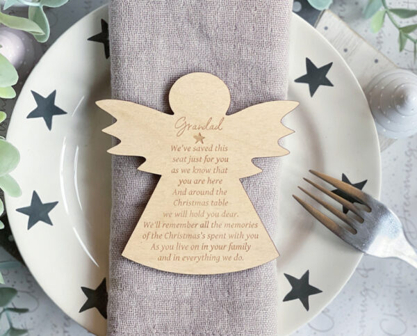 You Can't Be With Us At Christmas Personalised Angel Place Names - Image 4