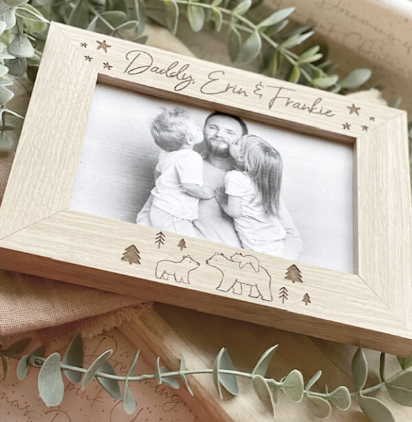 Daddy (Grandad) & His Baby Bears Personalised Photo Frame