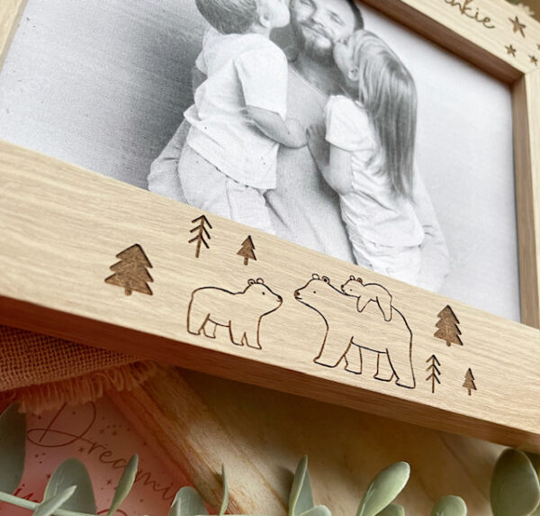 Daddy (Grandad) & His Baby Bears Personalised Photo Frame - Image 3