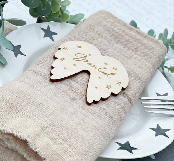 ANGEL WINGS Personalised Place Names - Custom Place Name Decorations - Image 3