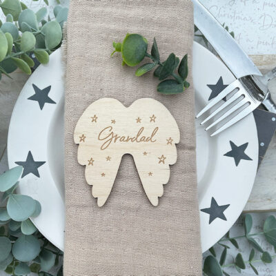 ANGEL WINGS Personalised Place Names - Custom Place Name Decorations