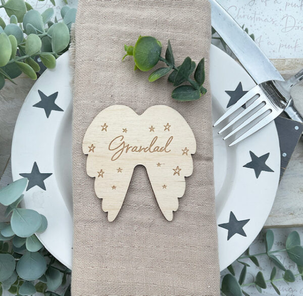 ANGEL WINGS Personalised Place Names - Custom Place Name Decorations