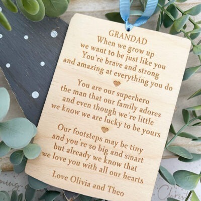 GRANDAD (Grandpa/Grandpops) When I (We) Grow Up Sign