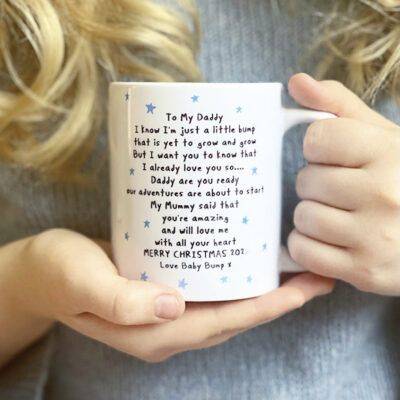 Daddy Gift From Bump Ceramic Bespoke MUG - 2025 Christmas Gifts For Daddy To Be