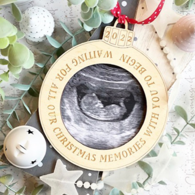 Waiting For All Our Christmas Memories With You 2025 To Begin Scan Bauble - Christmas Gift Bump