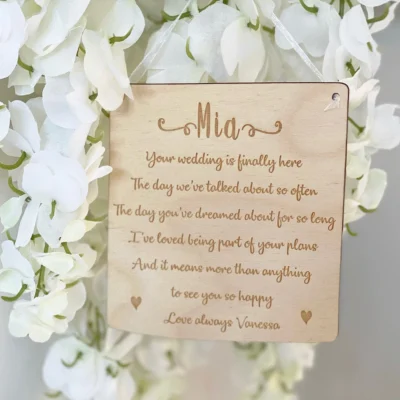 My SISTER or My FRIEND On Your Wedding Day Personalised Sign