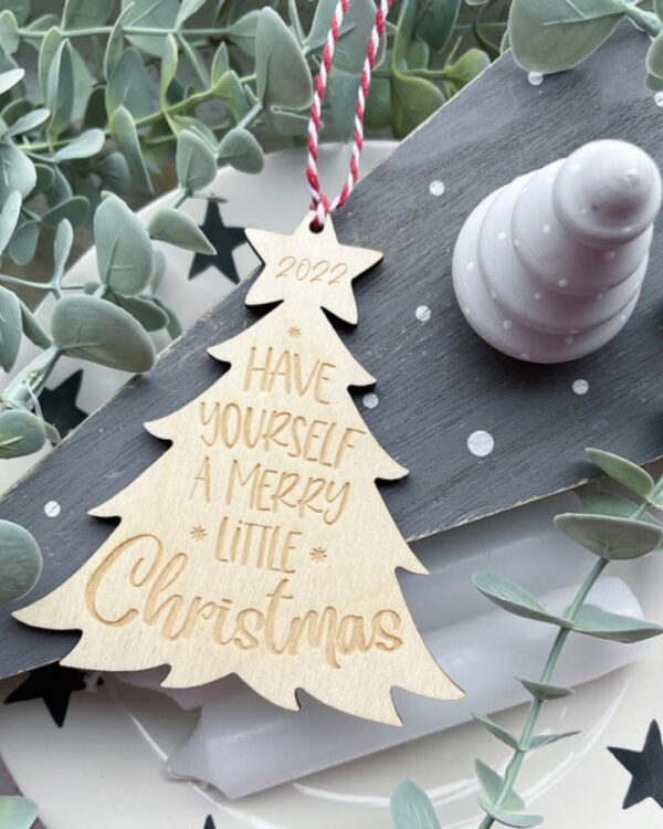 2024 STAR Have Yourself A Merry Little Christmas Hanging Personalised Decoration