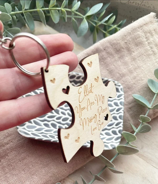 My MISSING PIECE Personalised Jigsaw Piece Keyring - Image 2