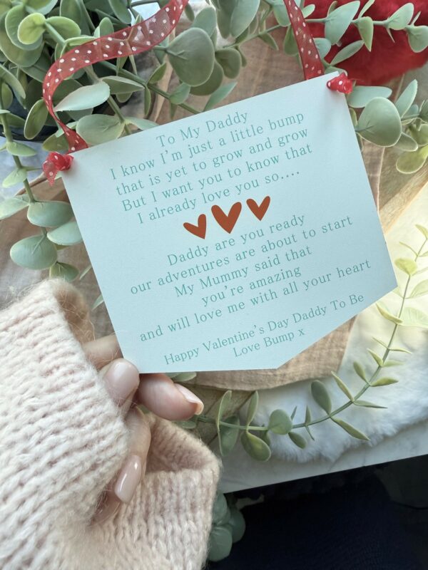 My Daddy To Be At VALENTINE'S Sign (PR)