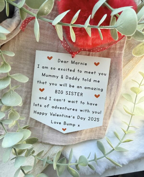 Valentine's Edition Big BROTHER Big SISTER To Be Personalised Plaque (PR) - Image 2