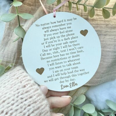 No Matter How Hard It May Get Personalised Plaque (WH)