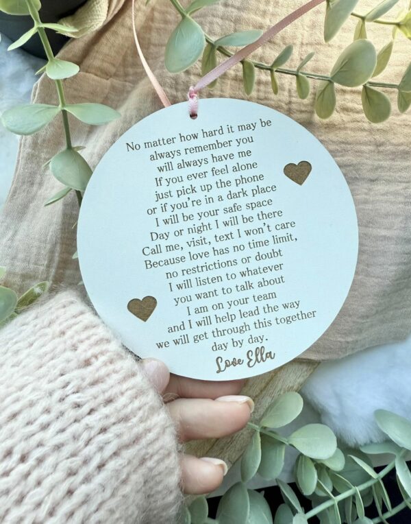 No Matter How Hard It May Get Personalised Plaque (WH)