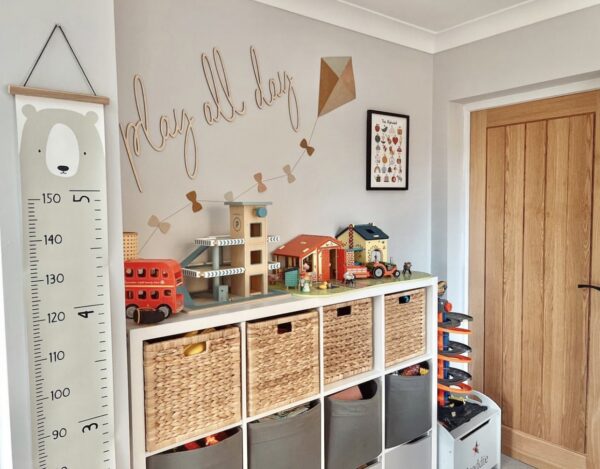 PLAY ALL DAY 80cm Playroom Sign Scribble Font - Wall Art - Image 7