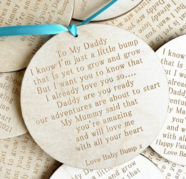 Letter From Bump Daddy To Be Sign (PLY) - Image 3