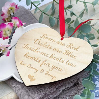 Pregnancy Inside Me Beats Two Hearts For You Sign