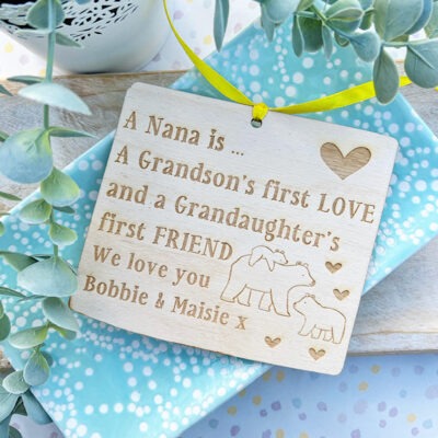 GRANDPARENT First Love First Friend Hanging Plaque