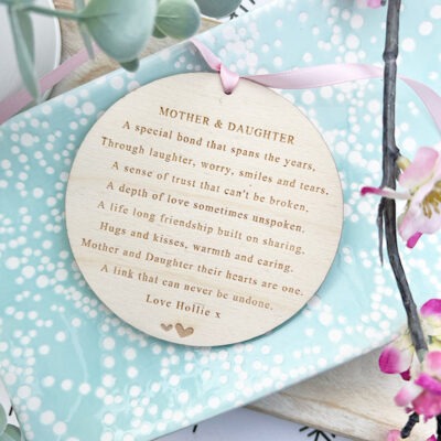 Mother & Daughter Personalised Hanging Decor