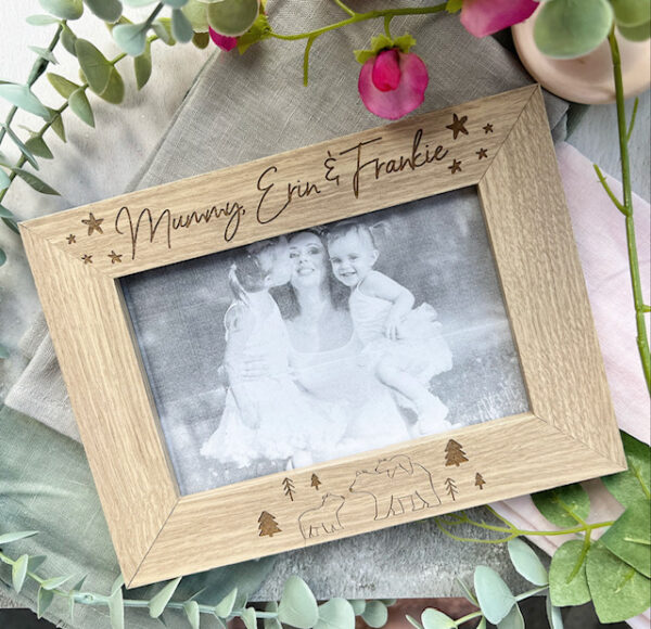 Mummy (Grandparent) & Her Baby Bears Personalised Photo Frame