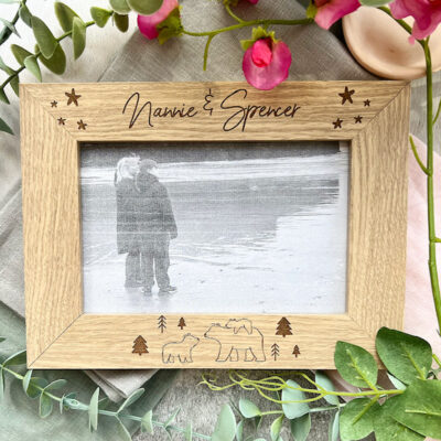 Grandparent & Her Baby Bears Personalised Photo Frame
