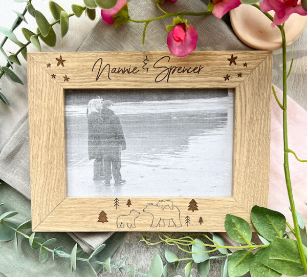 Grandparent & Her Baby Bears Personalised Photo Frame