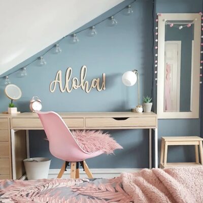 Large 60cm Name Sign in SWIRLY Font (Various Colour Options)